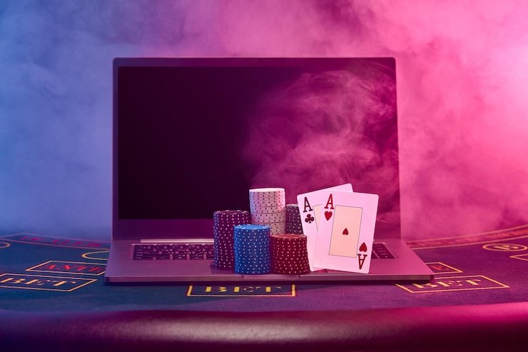 Live Blackjack table setup on ramalan sydney with professional dealer and card layout
